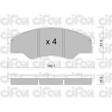 822-797-0 CIFAM Комплект тормозных колодок, дисковый тормоз
