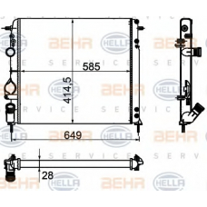 8MK 376 755-364 HELLA Радиатор, охлаждение двигателя