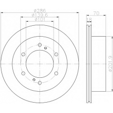 8DD 355 116-321 HELLA Тормозной диск