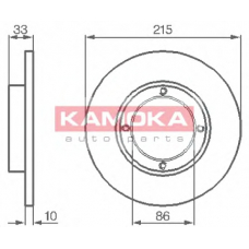 1032196 KAMOKA Тормозной диск