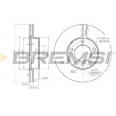 DBA258V BREMSI Тормозной диск