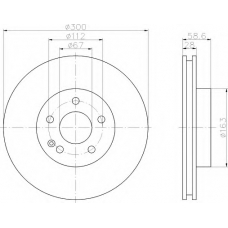 8DD 355 110-071 HELLA Тормозной диск