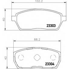 8DB 355 011-611 HELLA PAGID Комплект тормозных колодок, дисковый тормоз