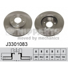 J3301083 NIPPARTS Тормозной диск
