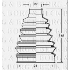 BCB2284R BORG & BECK Пыльник, приводной вал