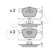 822-833-0 CIFAM Комплект тормозных колодок, дисковый тормоз