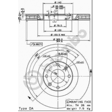 09.7398.11 BREMBO Тормозной диск