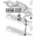 HSB-026 FEBEST Опора, стабилизатор