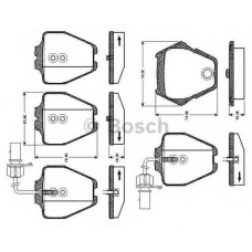 0 986 TB2 810 BOSCH Комплект тормозных колодок, дисковый тормоз