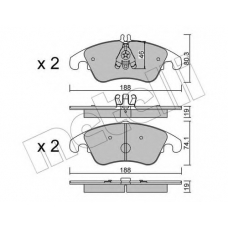 22-0775-2 METELLI Комплект тормозных колодок, дисковый тормоз