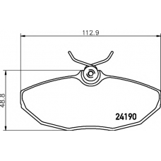 8DB 355 011-961 HELLA PAGID Комплект тормозных колодок, дисковый тормоз