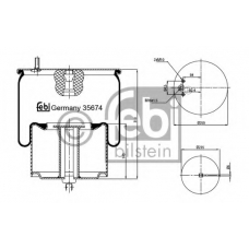 35674 FEBI Кожух пневматической рессоры