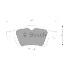 0 986 AB9 212 BOSCH Комплект тормозных колодок, дисковый тормоз