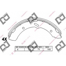 BS1347 DJ PARTS Комплект тормозных колодок