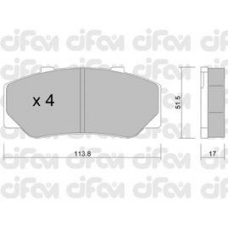 822-308-0 CIFAM Комплект тормозных колодок, дисковый тормоз