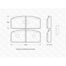 363702160551 MAGNETI MARELLI Комплект тормозных колодок, дисковый тормоз