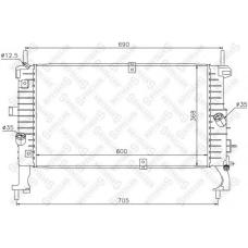 10-26052-SX STELLOX Радиатор, охлаждение двигателя