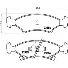 8DB 355 008-241 HELLA PAGID Комплект тормозных колодок, дисковый тормоз