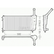 DRM13011 DENSO Радиатор, охлаждение двигателя