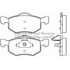 1080-7503 ASHUKI Комплект тормозных колодок, дисковый тормоз