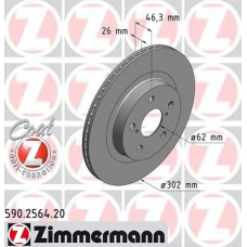 590.2564.20 ZIMMERMANN Тормозной диск