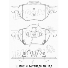IBD-1488 IPS Parts Комплект тормозных колодок, дисковый тормоз