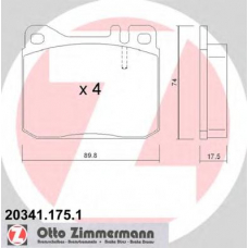 20341.175.1 ZIMMERMANN Комплект тормозных колодок, дисковый тормоз