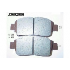 J3602086 NIPPARTS Комплект тормозных колодок, дисковый тормоз