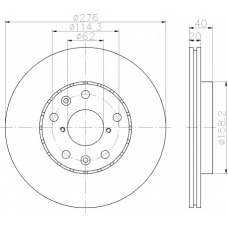 55047 PAGID Тормозной диск