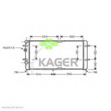 31-1220 KAGER Радиатор, охлаждение двигателя