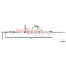 17.2583 METZGER Трос, стояночная тормозная система