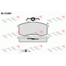 BL1254B1 FTE Комплект тормозных колодок, дисковый тормоз