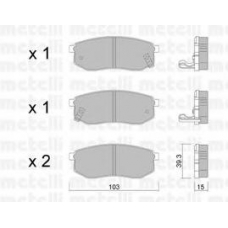 22-0514-0 METELLI Комплект тормозных колодок, дисковый тормоз