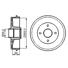 0 986 477 121 BOSCH Тормозной барабан