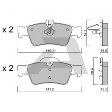 BPMB-2004 AISIN Комплект тормозных колодок, дисковый тормоз