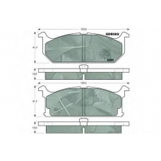 GDB382 TRW Комплект тормозных колодок, дисковый тормоз