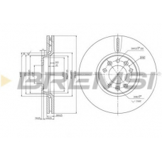 DBB615V BREMSI Тормозной диск