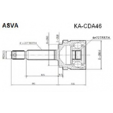 KA-CDA46 ASVA Шарнирный комплект, приводной вал