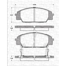 363702161287 MAGNETI MARELLI Комплект тормозных колодок, дисковый тормоз