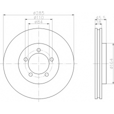 8DD 355 106-251 HELLA PAGID Тормозной диск