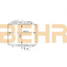 0100435 BEHR Radiator