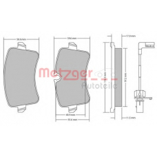 1170688 METZGER Комплект тормозных колодок, дисковый тормоз
