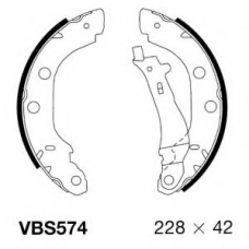 VBS574 MOTAQUIP Комплект тормозных колодок