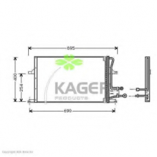 94-5109 KAGER Конденсатор, кондиционер