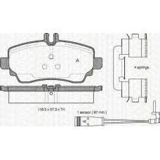 8110 23030 TRIDON Brake pads - front