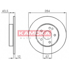 1031080 KAMOKA Тормозной диск