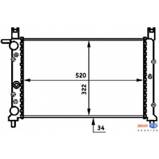 8MK 376 713-531 HELLA Радиатор, охлаждение двигателя