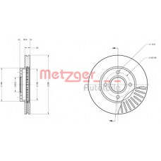 6110586 METZGER Тормозной диск