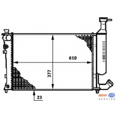 8MK 376 719-511 HELLA Радиатор, охлаждение двигателя