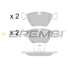 BP2664 BREMSI Комплект тормозных колодок, дисковый тормоз